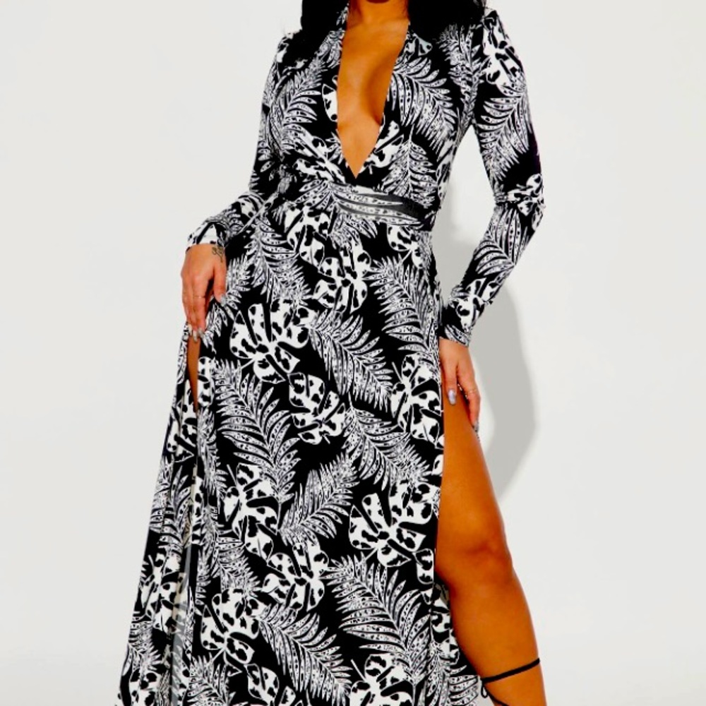 Spree sexy Maxi dress black/white